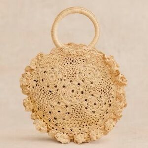 Sezane Zina Raffia Bag. Natural. NWT.